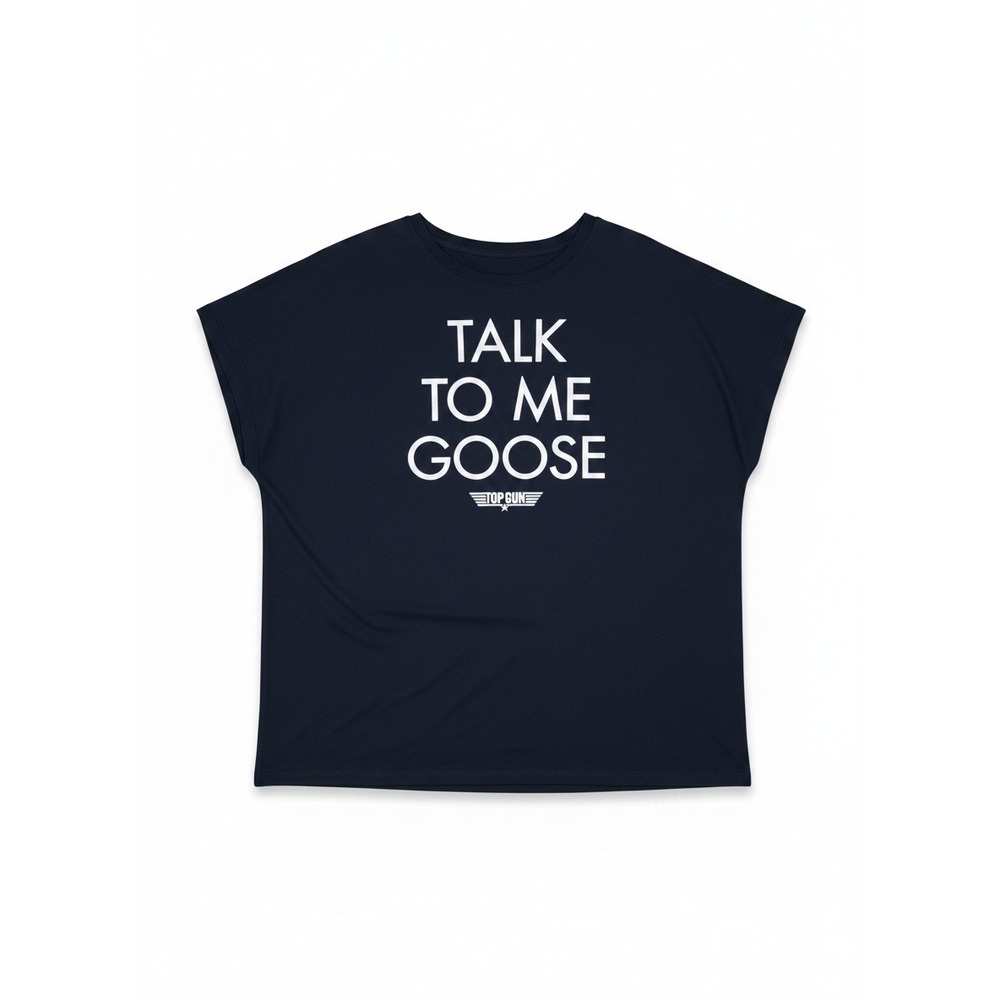 Top Gun "Talk To Me Goose" Navy Blue Graphic T-Shirt, Ripple Junction, S6